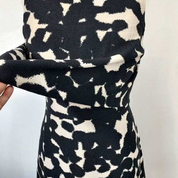 Banana Republic Sz 10 Layered Top Fit & Flare Dress Keyhole Back Sleeveless NWT - Picture 4 of 16